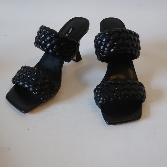Nine West Shoes - NWOB Womens Nine West Black Braided Leather Strappy Heel Sandals 8 *